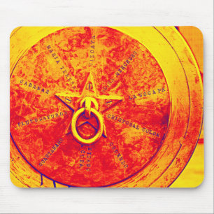 Abstrakter Grunge-Ring n Stern-Mauspad Mousepad