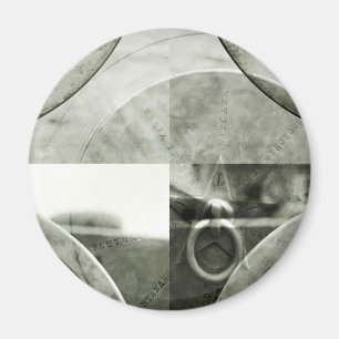 Abstrakter Grunge-Ring n Sternmagnet Magnet