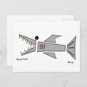 Abstrakter Hai Postkarte (Vorne/Hinten)