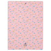 Abstrakter Halbmond Rosa Gemustert Klemmbrett (Rückseite)