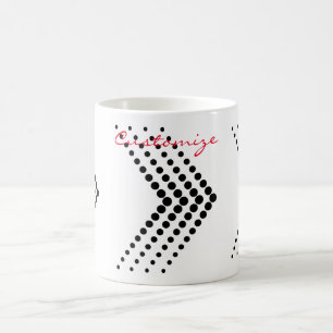 Abstrakter Halbton Circle Zigzag Zickzack Kaffeetasse