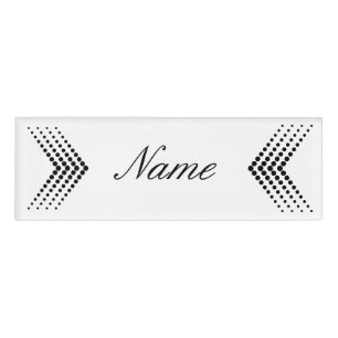 Abstrakter Halbton Circle Zigzag Zickzack Namenschild