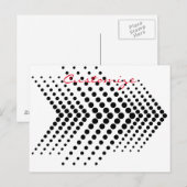 Abstrakter Halbton Circle Zigzag Zickzack Postkarte (Vorne/Hinten)