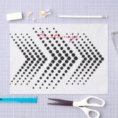 Abstrakter Halbton Circle Zigzag Zickzack Seidenpapier (Handwerk)