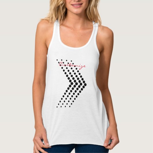 Abstrakter Halbton Circle Zigzag Zickzack Tank Top (Vorderseite)
