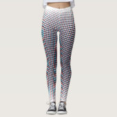 Abstrakter Halbton Pulsationskreis Leggings (Vorderseite)