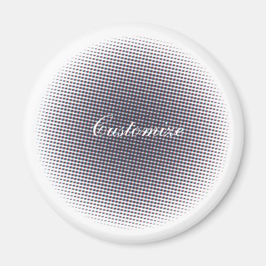 Abstrakter Halbton Pulsationskreis Thunder_Cove Magnet (Vorne)