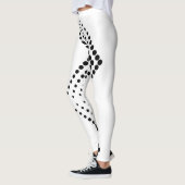 Abstrakter halbtöniger Pulsationskreis Zigzag Leggings (Links)