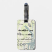 Abstrakter HalloTechnologie Hintergrund Gepäckanhänger (Rückseite vertikal)