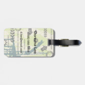 Abstrakter HalloTechnologie Hintergrund Gepäckanhänger (Rückseite horizontal)