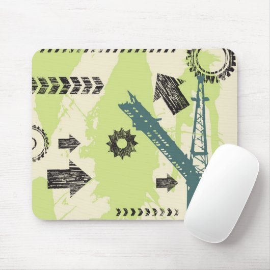 Abstrakter HalloTechnologie Hintergrund Mousepad (Mit Mouse)