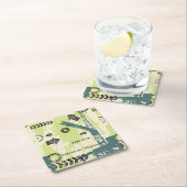 Abstrakter HalloTechnologie Hintergrund Rechteckiger Pappuntersetzer (Vor Ort)