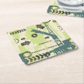 Abstrakter HalloTechnologie Hintergrund Rechteckiger Pappuntersetzer (angewinkelt)