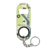 Abstrakter HalloTechnologie Hintergrund Schlüsselanhängerflaschenöffner (Rückseite)