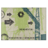 Abstrakter HalloTechnologie Hintergrund Schneidebrett (Vorderseite)