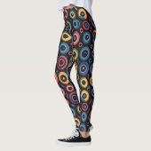 Abstrakter Halloween-Monster-Eyeball Leggings (Links)