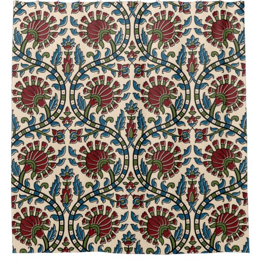 abstrakter Handblock, Druckhintergrunddesign Duschvorhang (Vorderseite)