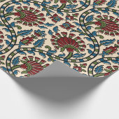 abstrakter Handblock, Druckhintergrunddesign Geschenkpapier (Ecke)