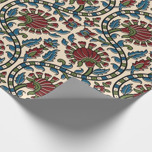 abstrakter Handblock, Druckhintergrunddesign Geschenkpapier (Ecke)