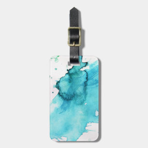 Abstrakter, handgemalter Aquarellhintergrund 2 Gepäckanhänger