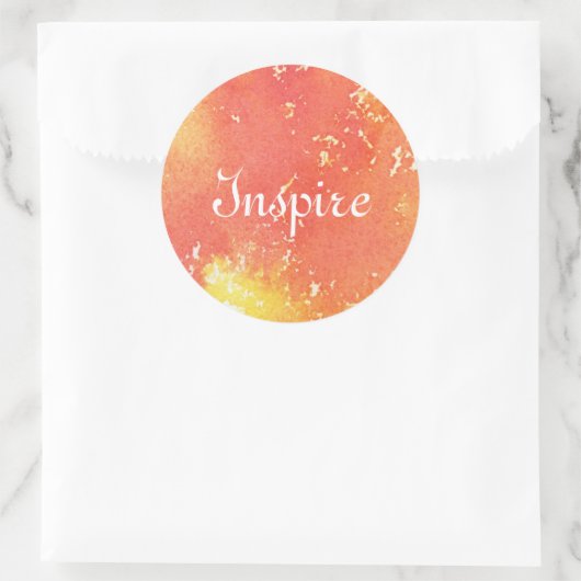 Abstrakter, handgemalter Aquarellhintergrund. Runder Aufkleber (Tasche)