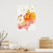 Abstrakter, handgemalter Hintergrund Poster (Küche)