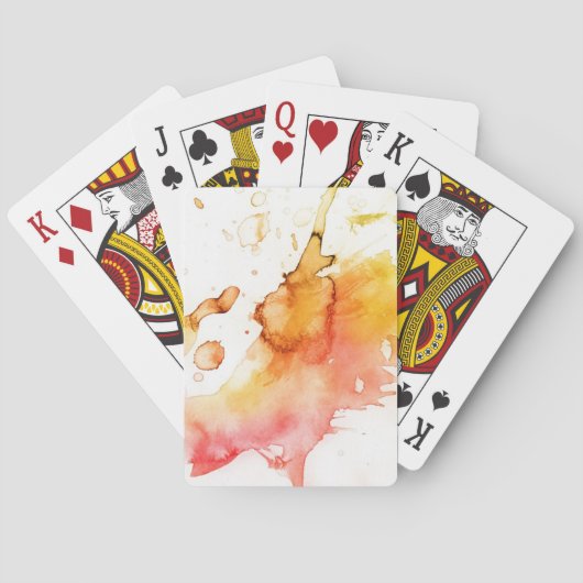 Abstrakter, handgemalter Hintergrund Spielkarten (Rückseite)