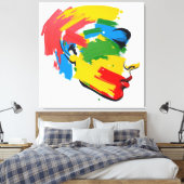 Abstrakter handgemalter moderner Feminismus Leinwanddruck (Insitu (Schlafzimmer))