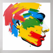 Abstrakter handgemalter moderner Feminismus Poster (Vorne)