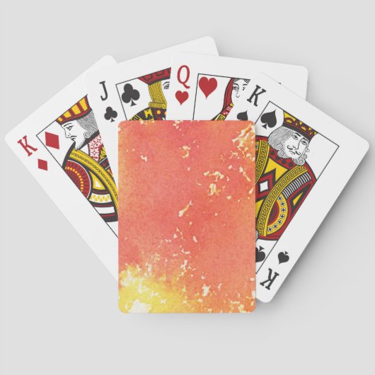 Abstrakter handgemalter Watercolorhintergrund. 2 Spielkarten (Rückseite)