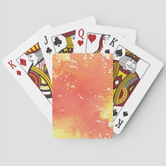 Abstrakter handgemalter Watercolorhintergrund Spielkarten (Rückseite)