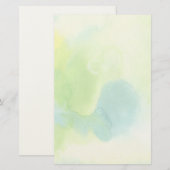 Abstrakter, handgestrichener Aquarellhintergrund 1 Briefpapier (Vorne/Hinten)