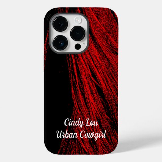 Abstrakter Handy-Fall für Red Horse Mane Case-Mate iPhone Hülle (Rückseite)