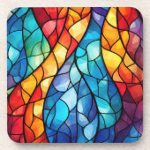 Abstrakter Hartkunststoff aus Hartglas Getränkeuntersetzer (Vorderseite)