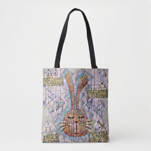 Abstrakter Hase Tasche (Vorderseite)