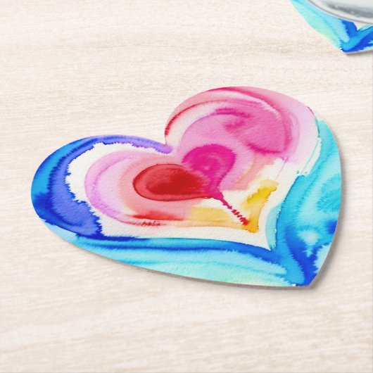 Abstrakter Heart Layer Untersetzer, expressive Kun Untersetzer (angewinkelt)