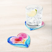 Abstrakter Heart Layer Untersetzer, expressive Kun Untersetzer (Vor Ort)