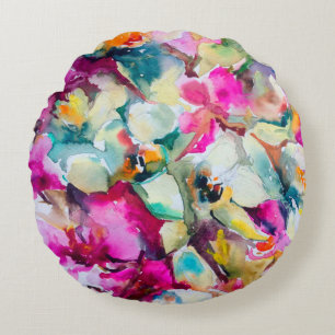Abstrakter, heller dekorativer Hintergrund. Flo Rundes Kissen