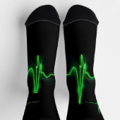 Abstrakter hellgrüner Herzschlag Socken (Oben)