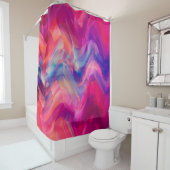 Abstrakter, hellrosa, bunter Hintergrund. Eleg Duschvorhang (Beispiel)