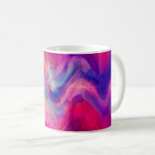Abstrakter, hellrosa, bunter Hintergrund. Eleg Kaffeetasse (VorderseiteRechts)