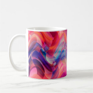Abstrakter, hellrosa, bunter Hintergrund. Eleg Kaffeetasse