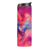Abstrakter, hellrosa, bunter Hintergrund. Eleg Thermosbecher (Nach links gedreht)