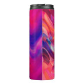 Abstrakter, hellrosa, bunter Hintergrund. Eleg Thermosbecher (Rückseite)