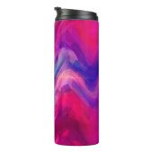 Abstrakter, hellrosa, bunter Hintergrund. Eleg Thermosbecher (Nach rechts gedreht)