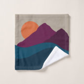 Abstrakter Herbst Herbstgebirge Landschaft Sonnenu Badhandtuch Set (Waschlappen)