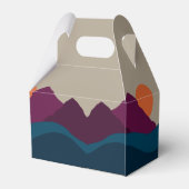 Abstrakter Herbst Herbstgebirge Landschaft Sonnenu Geschenkschachtel (Rückseite)
