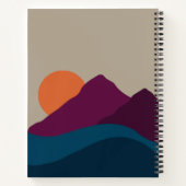 Abstrakter Herbst Herbstgebirge Landschaft Sonnenu Notizblock (Rückseite)