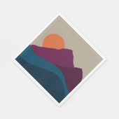 Abstrakter Herbst Herbstgebirge Landschaft Sonnenu Serviette (Ecke)