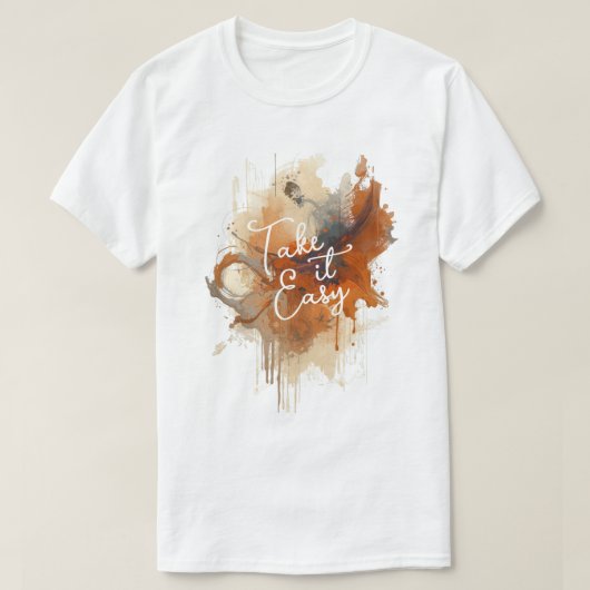 Abstrakter Herbst-Splatter T-Shirt (Design vorne)